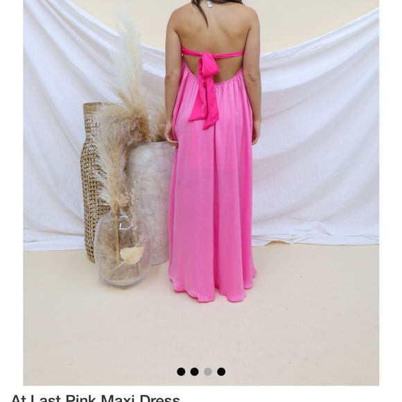 Strapless pink maxi dress - Picture 2 of 3